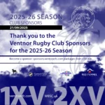 Thank you to the Ventnor Rugby Club's Sponsors for the 2025-26 Season